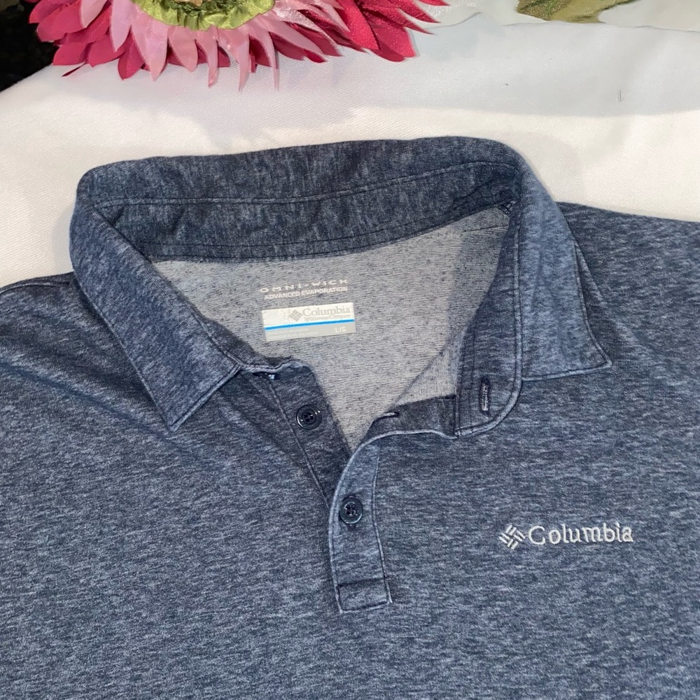 Columbia Dark Blue Casual Button Down Shirt